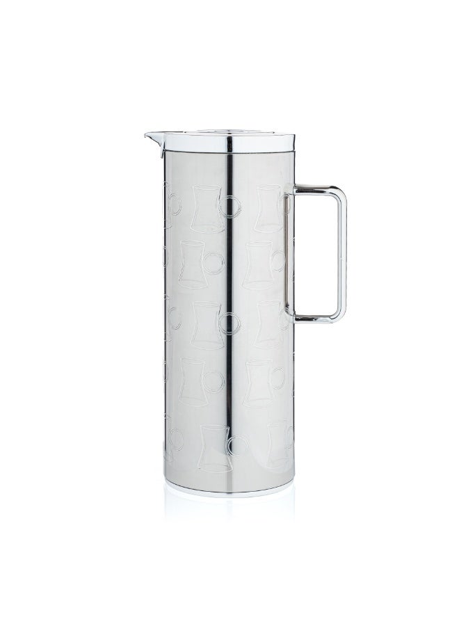 بلندز ترمس شاي بنقش كاسات الشاي فضي - Image 1